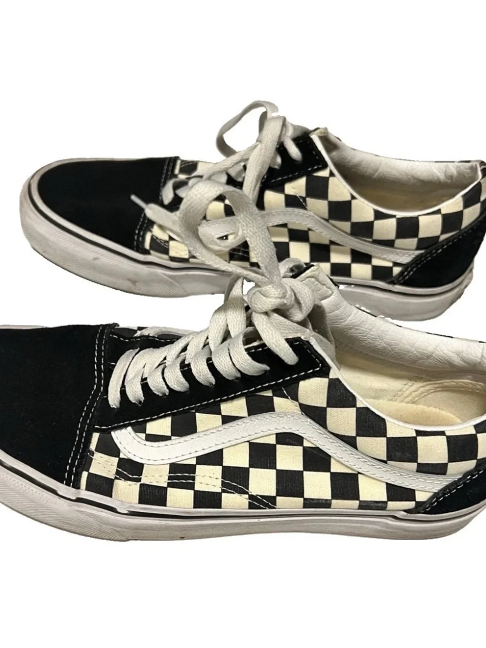 Vans Old Skool Shoes Checkerboard Black And White 8 Mens 9.5  Womens 507698